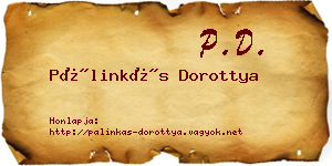Pálinkás Dorottya névjegykártya